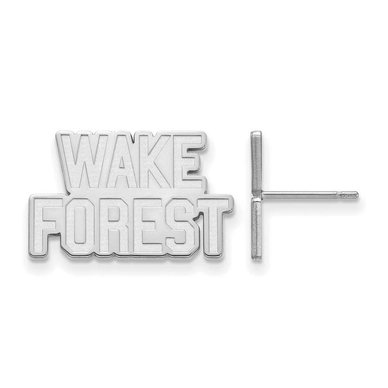 10k White Gold Wake Forest University Small Post Earrings